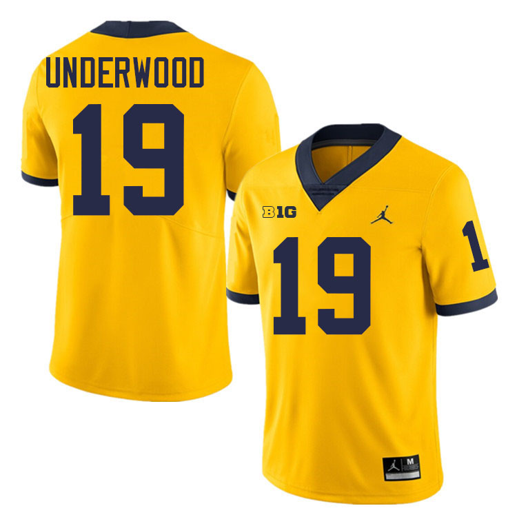 Bryce Underwood Michigan Jersey,Michigan Wolverines #19 Bryce Underwood College Football Jersey Youth-Maize